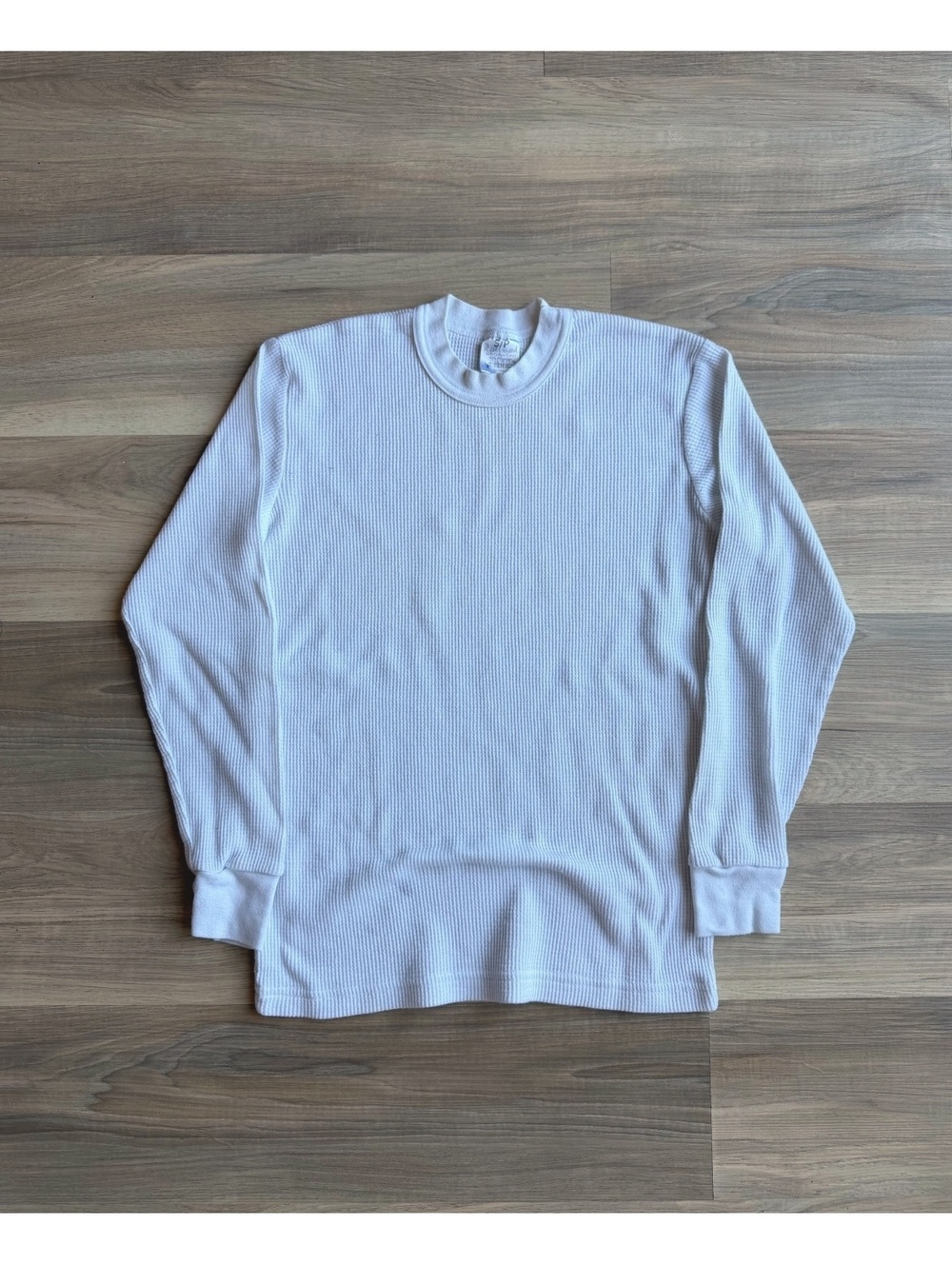 Vintage White Waffle Knit Thermal Shirt